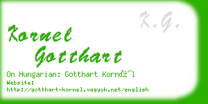 kornel gotthart business card